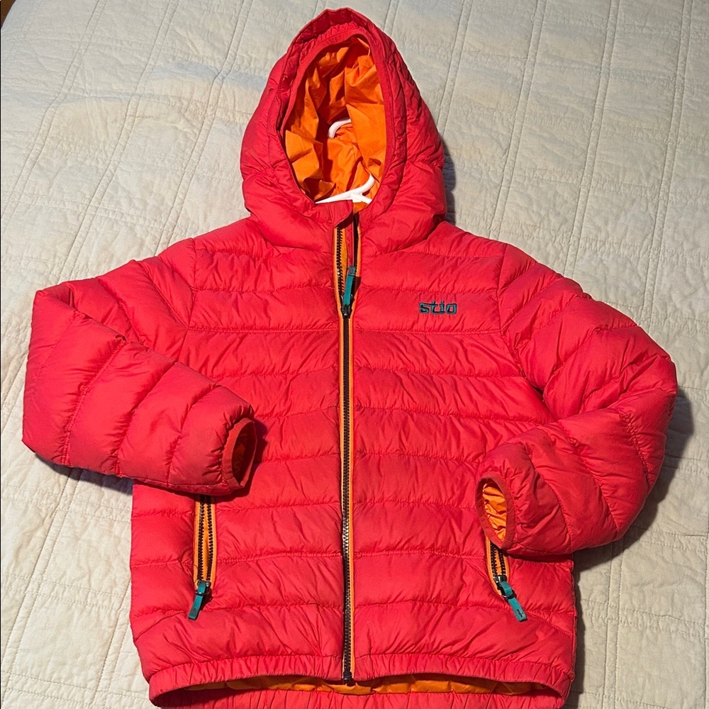 Red Hooded Stio Hometown Down Jacket size 10